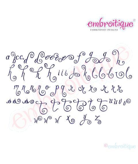 Charming Calligraphy Script Monogram Set - Large - FULL SET - 7", 8", 9", 4 image