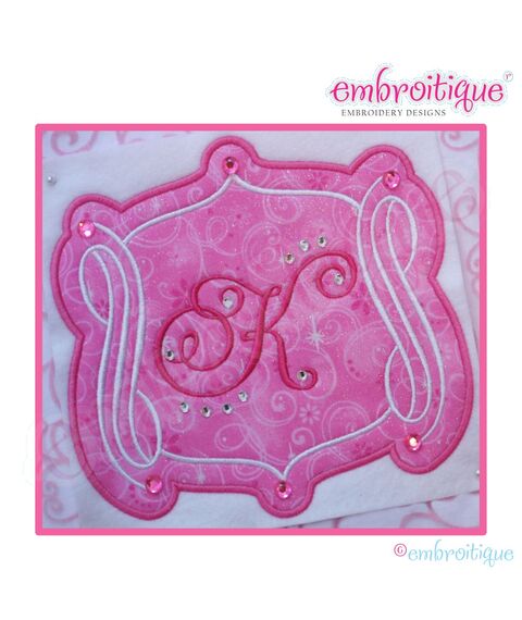 Clarke Applique Font Frame