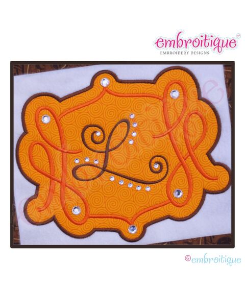 Davies Applique Font Frame