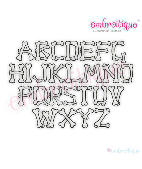 Dog Bone - Skeleton - Great font for Halloween!
