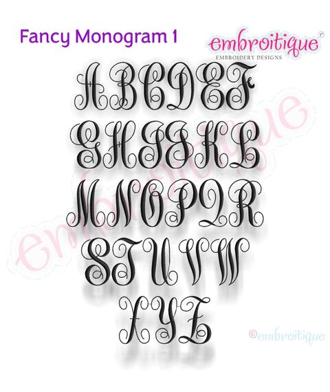 Fancy 1 Monogram Set