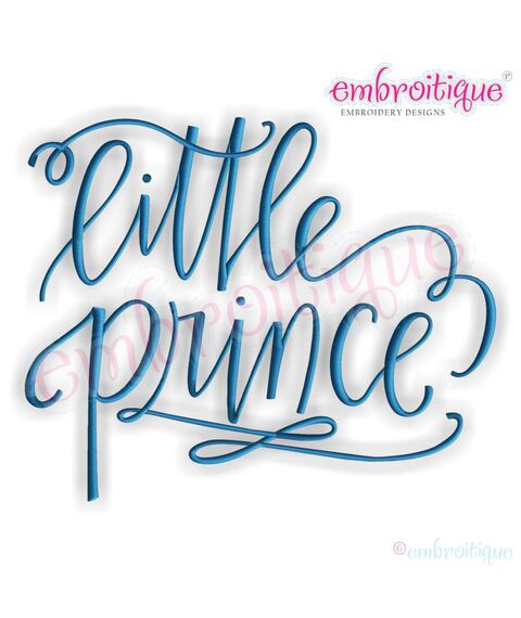Little Prince Hand Lettered Calligraphy Baby Boy