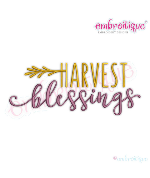 Harvest Blessings - Beautiful Fall design - Home Decor - Thanksgiving