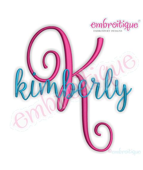 Kimberly 1 Calligraphy Monogram Set - Small
