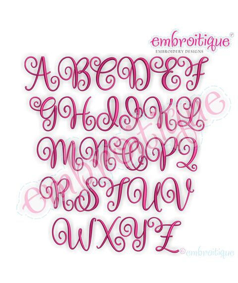 Kimberly 2 Alternate Caps Calligraphy Monogram Set - Small