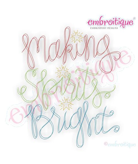 Making Spirits Bright - Running Stitch