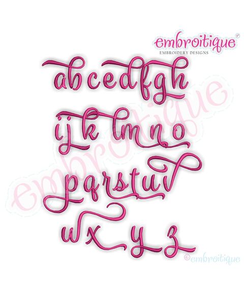 Penelope Set 4 - Calligraphy Script Monogram Alphabet Font for Machine Embroidery, 2 image