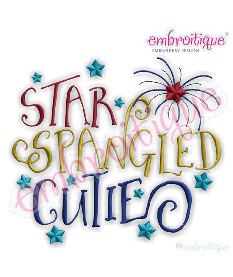 Star Spangled Cutie - Adorable 4th of July Design