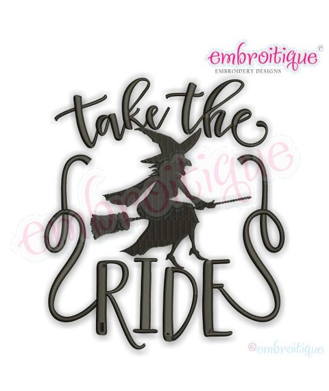 Take the Ride Halloween Wicked Witch Silhouette