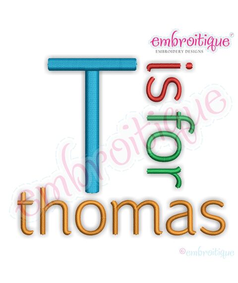 Thomas Monogram Set - Small - Perfect for Boys and Girls - .5", 1", 1.5", 2"