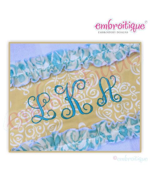 Solid Vine Interlocking 3 letter Monogram font