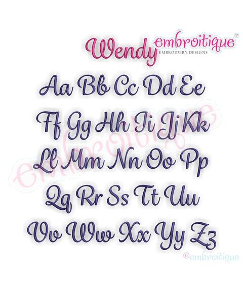 Wendy Script Font - Large, 2 image