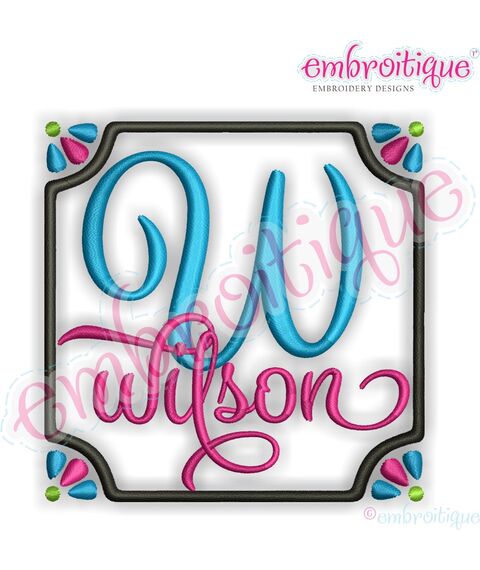 Wilson Monogram Font Frame