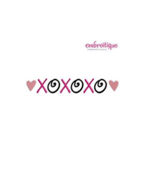 XOXO Kisses and Hugs Embroidery Design