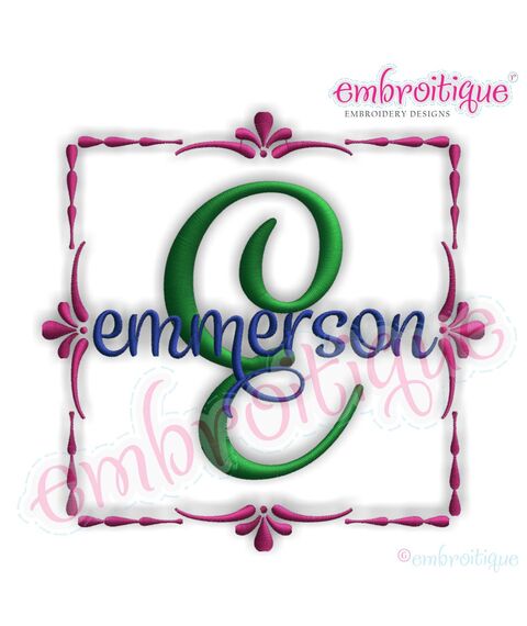 Emmerson Monogram Font Frame