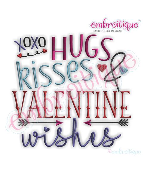 Hugs and Kisses & Valentine Wishes