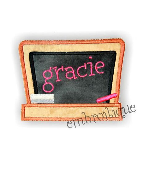 Back to School Chalkboard Applique, 2 image