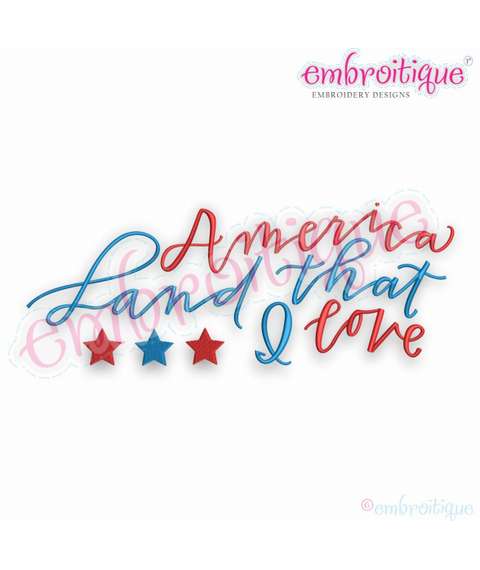 America Land That I Love with Stars