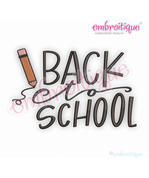 Back to School - boys and girls - Embroitique Machine Embroidery Design