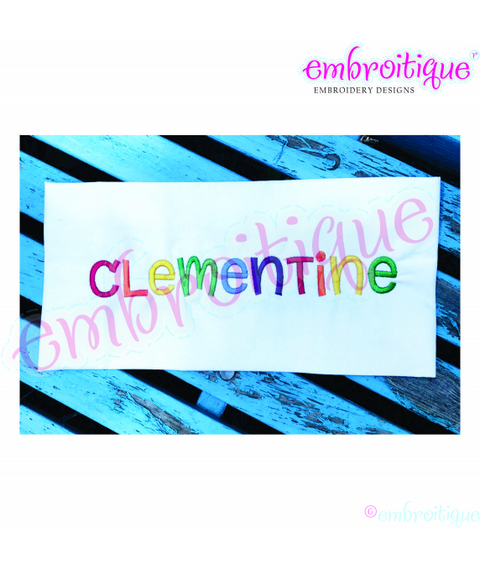 Clementine Set 1 Monogram Font - great for boys & girls - 0.75", 1", 1.5", 2", 3"
