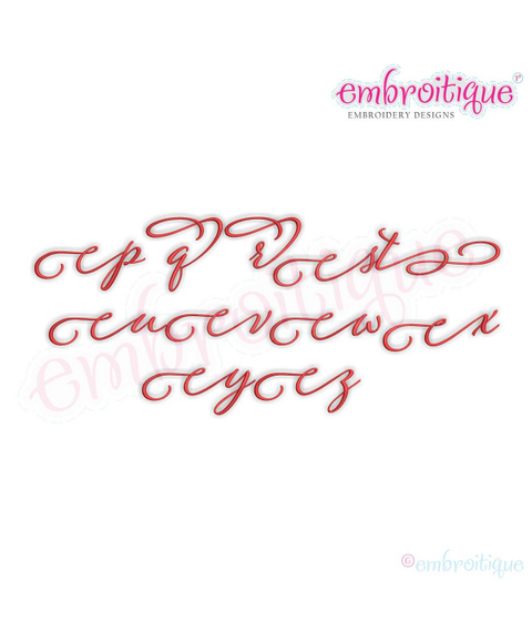 Eleanor Set 2 - Small - Calligraphy Script Machine Embroidery Monogram Alphabet Font - Embroitique - BX Files included
