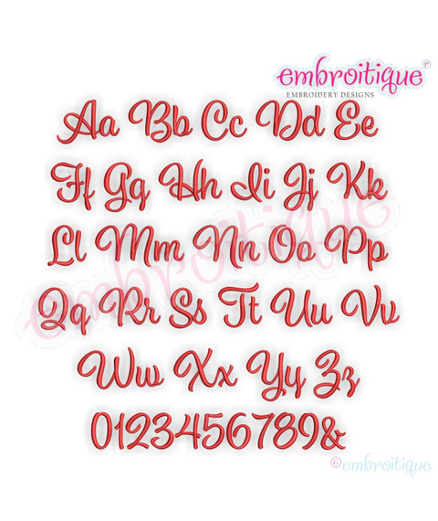 Addison Monogram Set- Small Embroitique Exclusive Machine Embroidery Alphabet Font