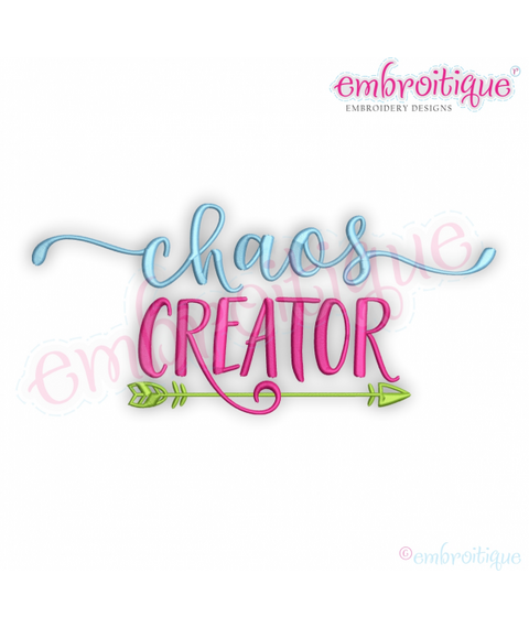 Chaos Creator with Arror Funny Machine Embroidery Design