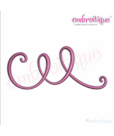 Curly Swirly Calligraphy Flourish Accent Embellishment 1 Machine Embroidery Design - 11 sizes!  Embroitique