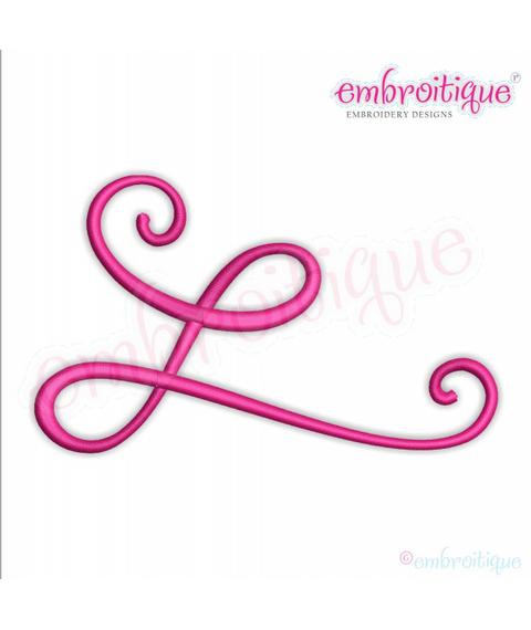 Curly Swirly Calligraphy Flourish Accent Embellishment 6 Machine Embroidery Design - 11 sizes!  Embroitique