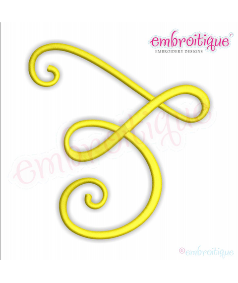 Curly Swirly Calligraphy Flourish Accent Embellishment 8 Machine Embroidery Design - 11 sizes!  Embroitique