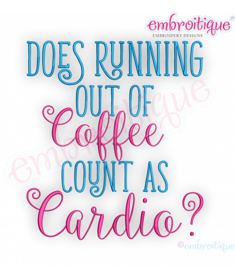 Does Running out of Coffee count as Cardio - funny work out machine