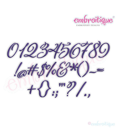 Eleanor Numbers and Punctuation Machine Embroidery Design - Embroitique