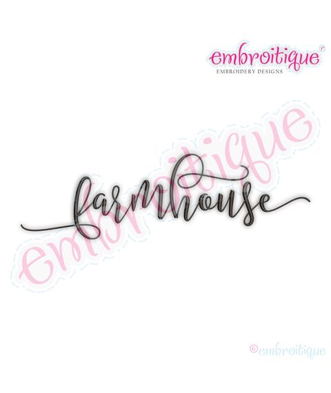 farmhouse in Script Font
