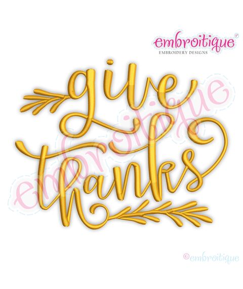 Give Thanks Script with Branches - Family Thanksgiving
