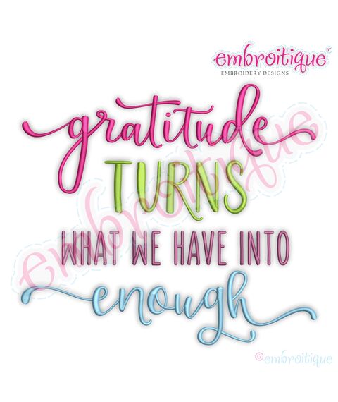 Gratitude Turns What We Have Into Enough - Family Thanksgiving