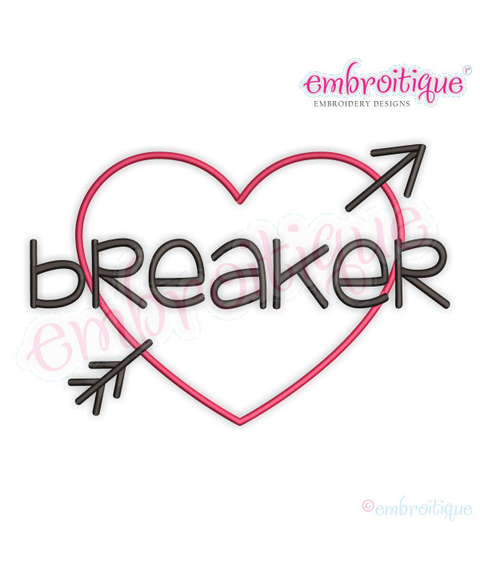Heartbreaker Valentine's Day Machine Embroidery designs - great design for boys and girls!