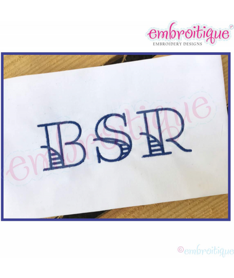 Lakeside Monogram Font - Embroitique Exclusive! 1", 1.5", 2", 2.5", 3", 4"