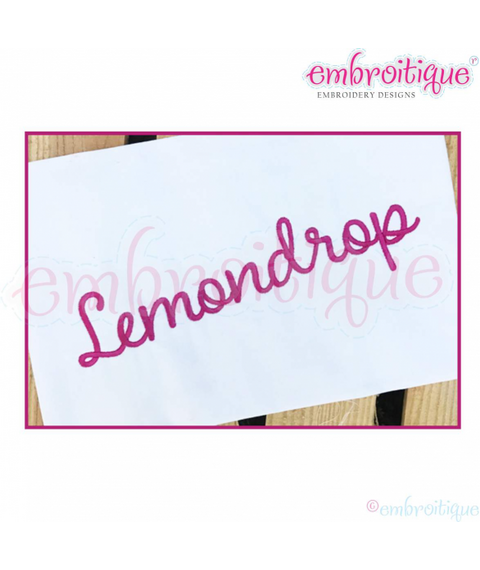 Lemondrop Monogram Font - Adorable & Sweet Font - 1", 1.5", 2", 2.5", 3", 4" - Machine Embroidery Design from Embroitique