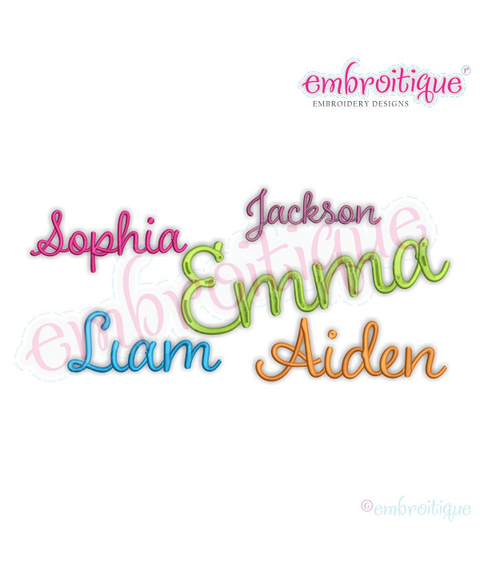 Lemondrop Monogram Font - Adorable & Sweet Font - 1", 1.5", 2", 2.5", 3", 4" - Machine Embroidery Design from Embroitique