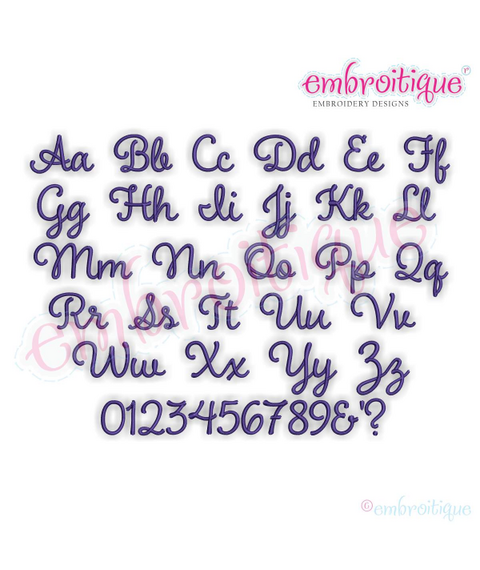 Lemondrop Monogram Font - Adorable & Sweet Font - 1", 1.5", 2", 2.5", 3", 4" - Machine Embroidery Design from Embroitique