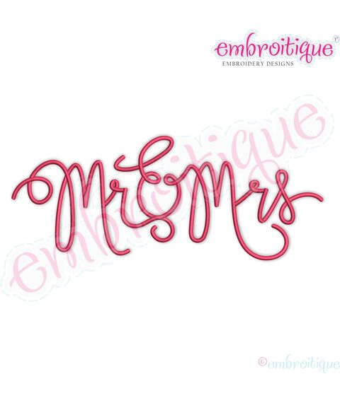 Mr. & Mrs. in Script Font