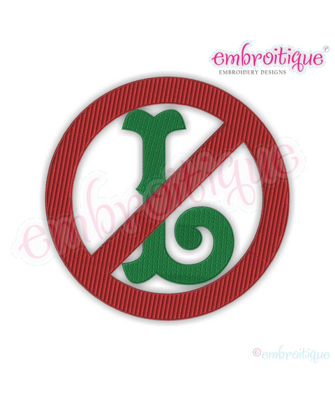 No L Noel Funny Holiday Christmas machine EMbroidery Design