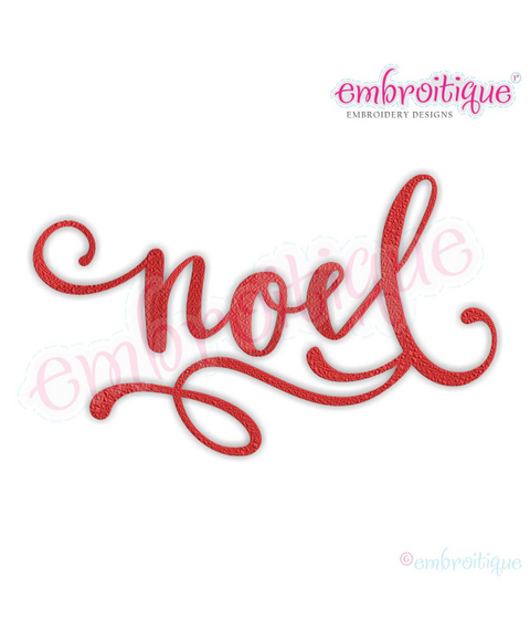 Noel Script Christmas Holiday Machine Embroidery design