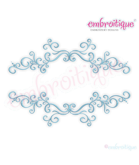 Sullivan Vintage Flourish Fancy Monogram Font Frame for machine Embroidery - Embroitique