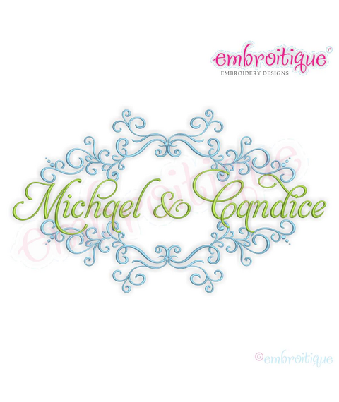 Sullivan Vintage Flourish Fancy Monogram Font Frame for machine Embroidery - Embroitique