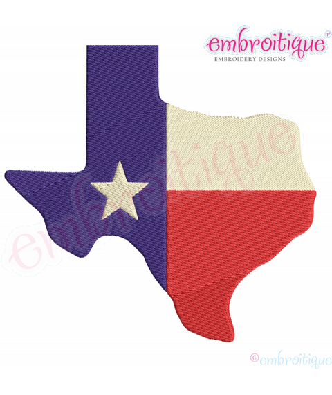 Texas Flag State Shape