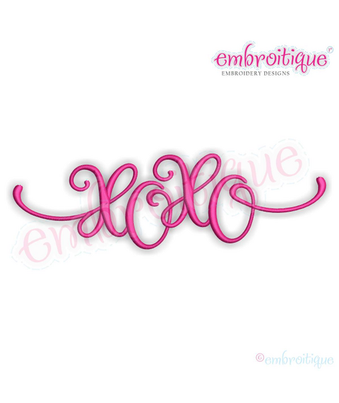XOXO -  Love Marriage Wedding Valentines - Machine Embroidery File