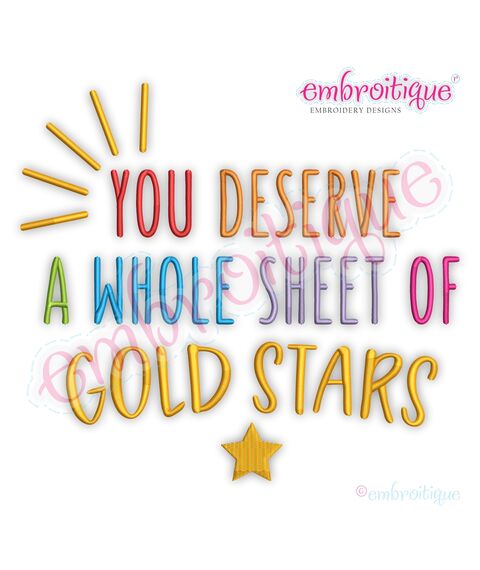 You Deserve A Whole Sheet Of Gold Stars  - Funny