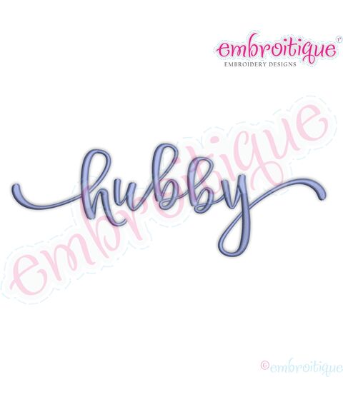 hubby in Script Font