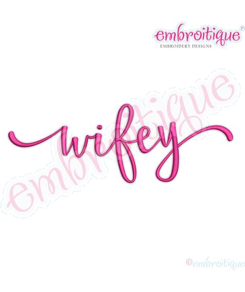 wifey in Script Font
